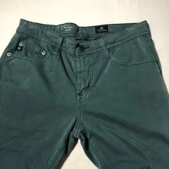 Adriana Goldschmied AG mens 30x34 teal blue tellis modern slim jeans pants